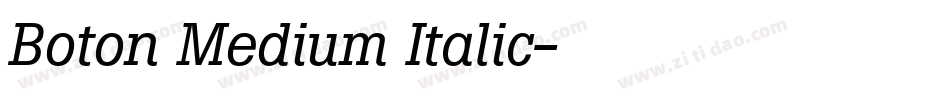 Boton Medium Italic字体转换